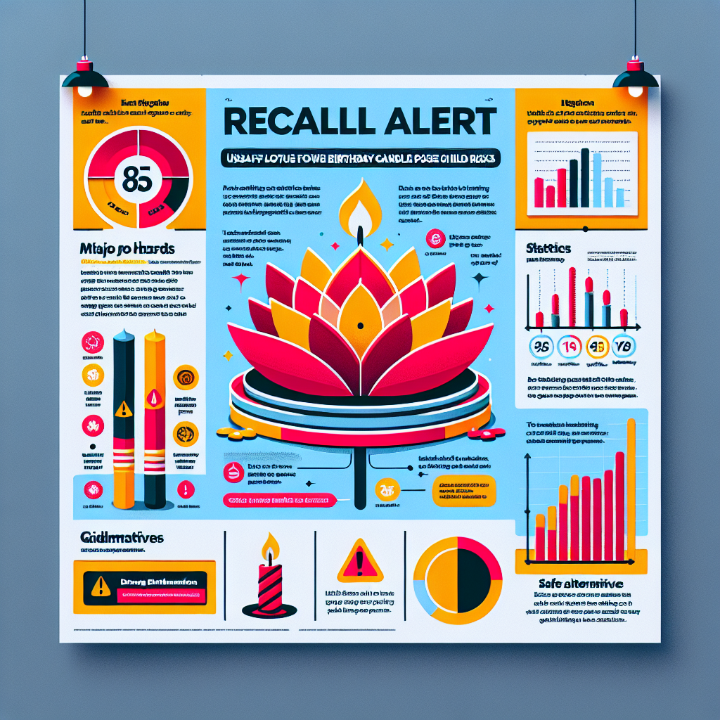 Infographic for Recall Alert: Unsafe Lotus Flower Birthday Candle Poses Child Risks