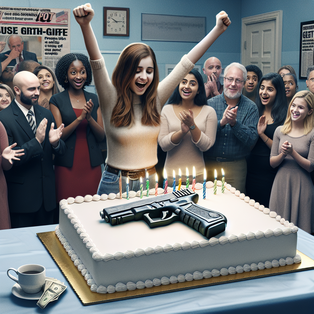 Girl Celebrates Birthday with Pistol-Cut Cake, Sparks Legal Concern